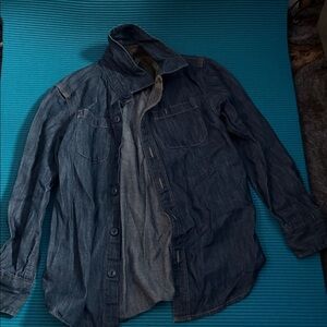 GAP Kids Denim Button Down Shirt - Blue